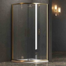 Овална душ кабина "EFE 200 Oro ", прозрачно стъкло, 80-90х80-90х190 см., златен мат